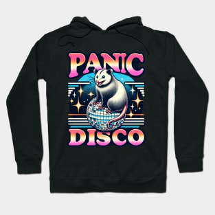 Funny Opossum Meme Panic Anxiety, Disco Funny Saying Humor Hoodie